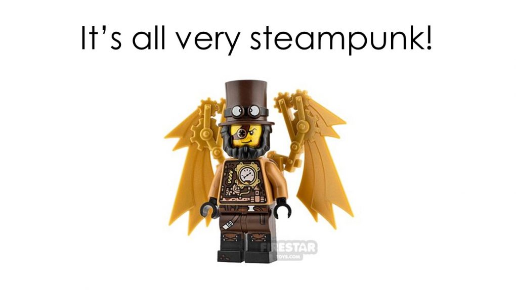 Slide with steampunk lego minifig